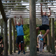 Two parts of a blister-inducing obstacle course.